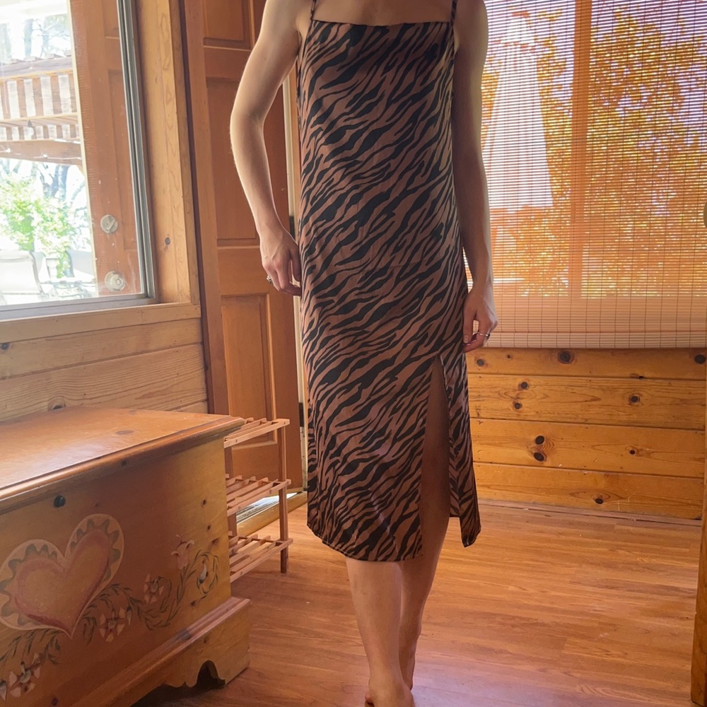 Zebra Slip Dress